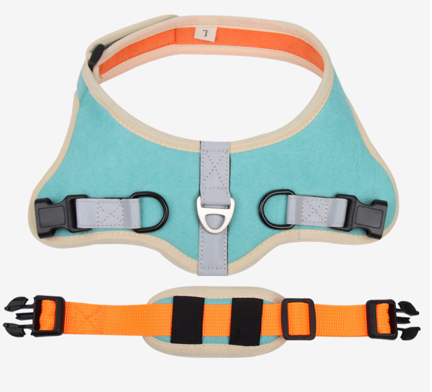 Suede Dog Chest Harness