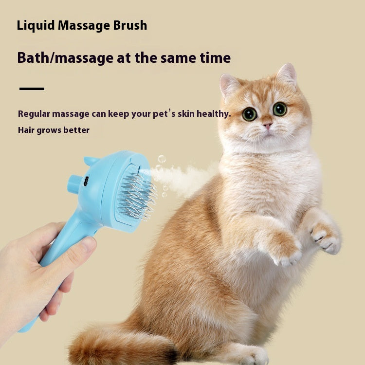 Pet Spray Comb Rechargeable Float Hair Cleaning One Key Hair Removal Comb