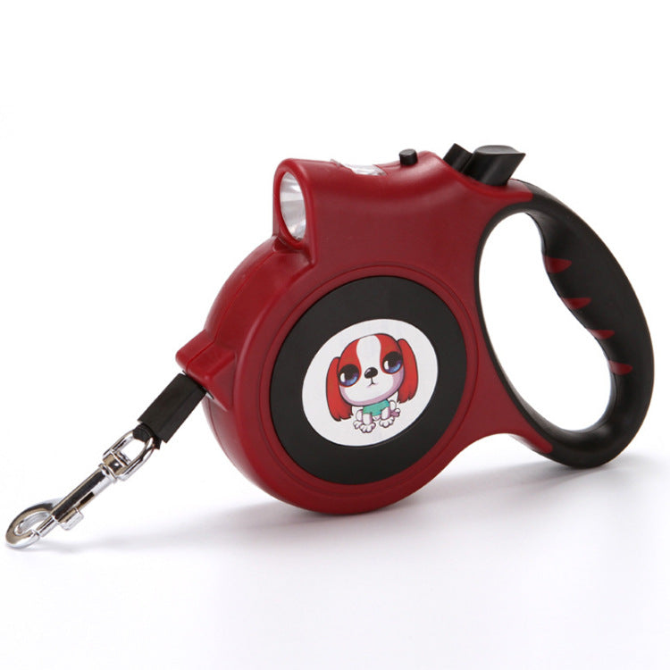 Pet Dog Rope With Light Automatic Traction Belt