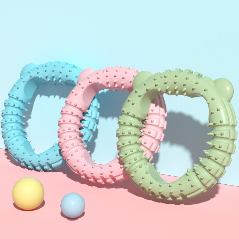 Pet Dog Toy Bear-Type Bite-Resistant Ring