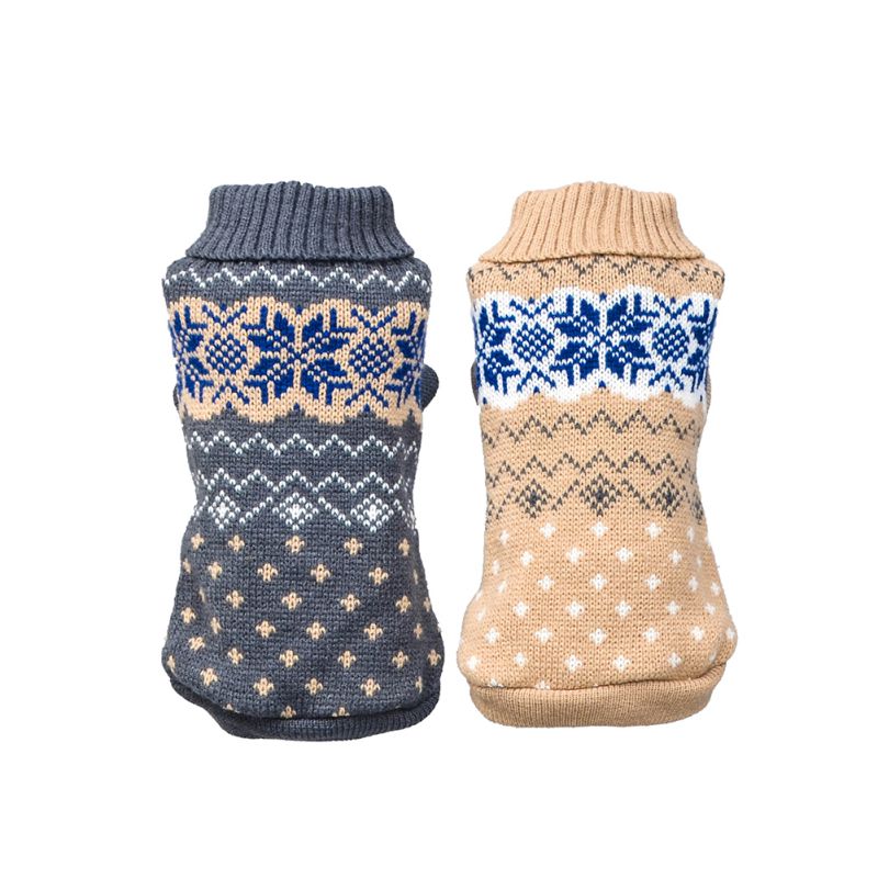 Autumn And Winter Warm Stretch Snowflake Pet Sweater