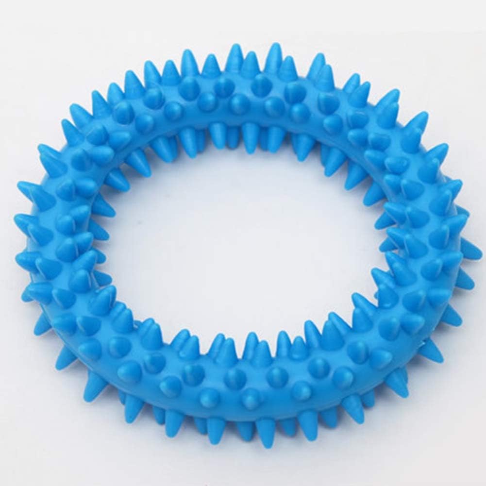 Dog Chew Toy Tpr Spiky Circle Ring Dog Bite-Training Chew Molar Toy Cleaning Tooth Pet Supply