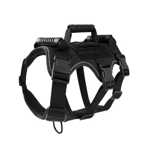Pet Dog Anti-Breakaway And Anti-Rush Reflective Breathable Chest Harness For Walking Medium And Large Dogs, Tactical Chest Harness
