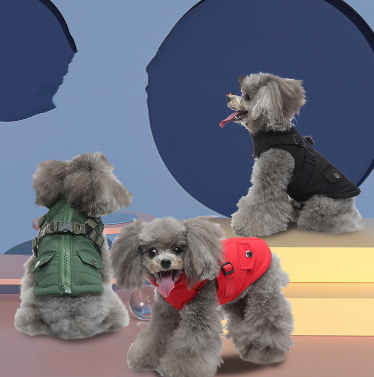 Winter Cotton Zip Dog Jacket