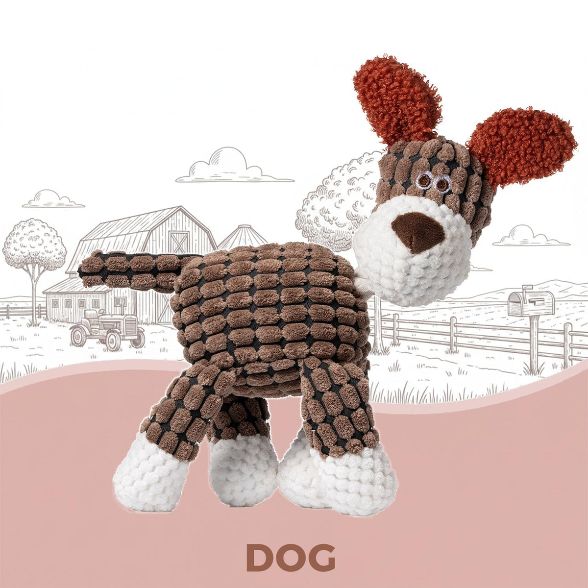 3 Pack Dog Toys Squeaky, Durable Stuffed Plush Puppy Chew Toy Cute Dog Toys For Small Medium Large Dog, Reinforced Sewing, Assortment Value