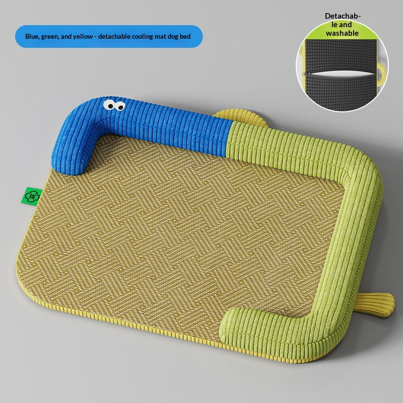 Color-Block Cooling Mat With Neck Support