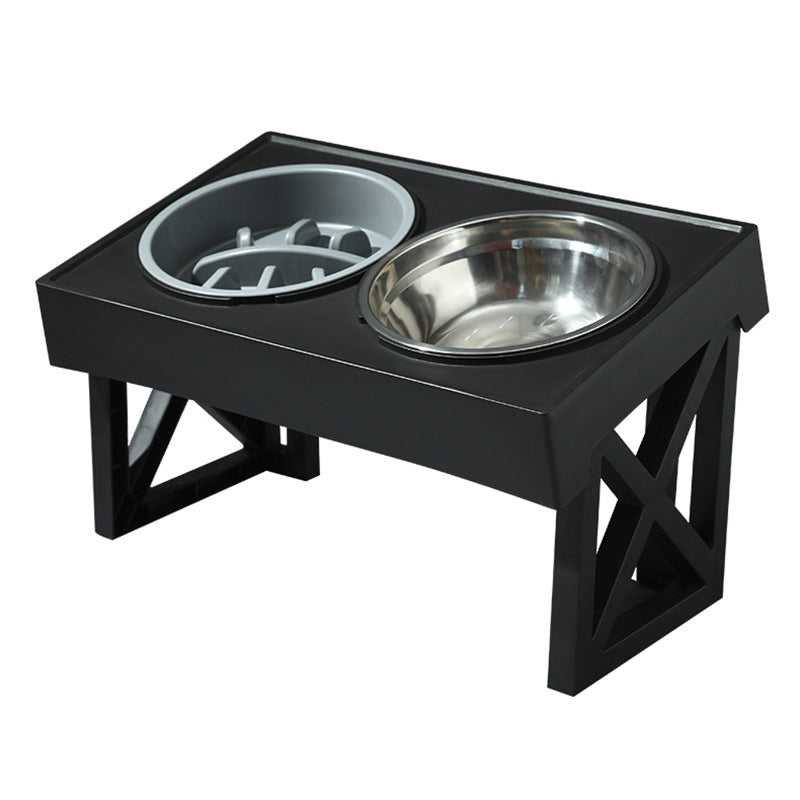 Adjustable Elevated Stainless Steel Dog Bowl