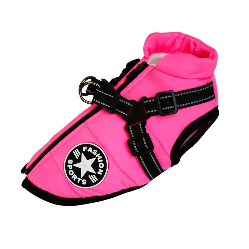 Warm Fleece-Lined Reflective Dog Overalls