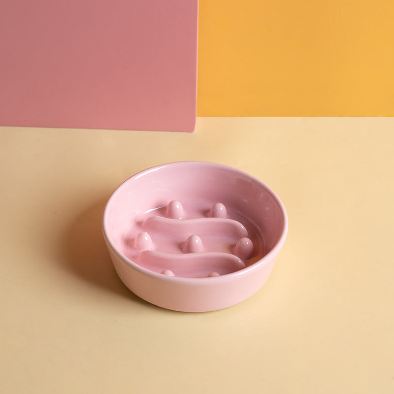 Ceramic Slow-Feeding Pet Bowl