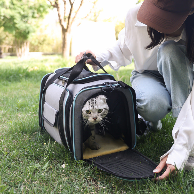 Portable Expandable Foldable Pet Carrier Totesling Bag