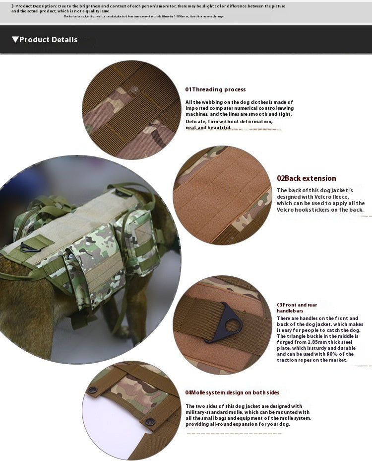 Outdoor Nylon Waterproof Dog Tactical Vest