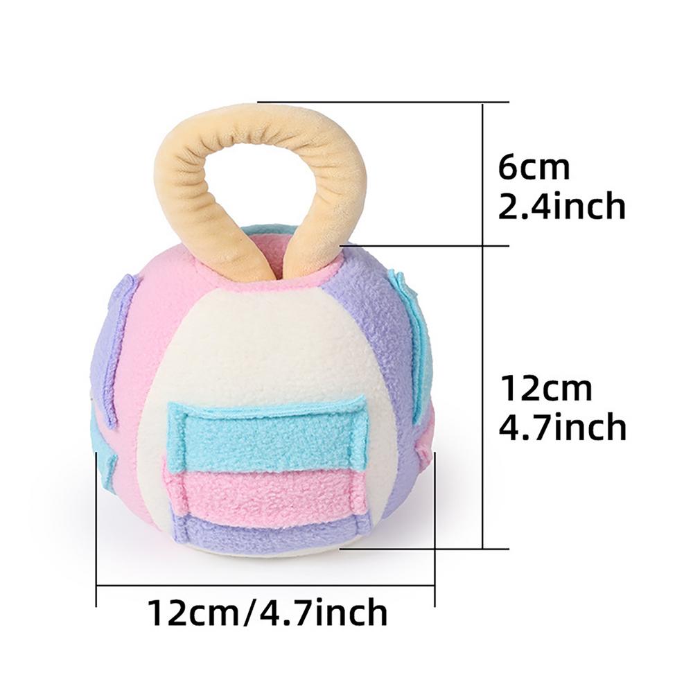 Dog Squeaky Plush Ball Toy Snuffle Noisemakers Teeth Cleaning Interactive Chew Toy Pet Dogs Soft Rubber Sound Treat Dispenser