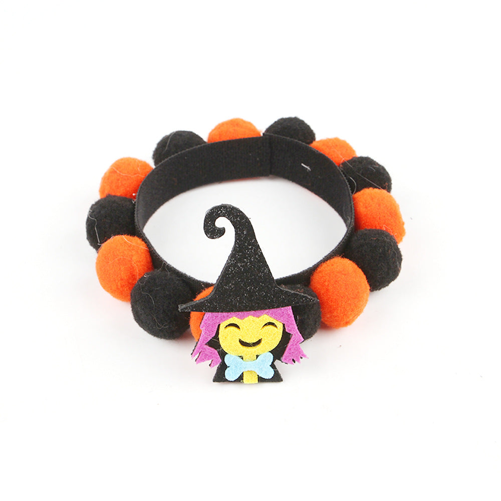 Halloween Pet Fur Ball Collar