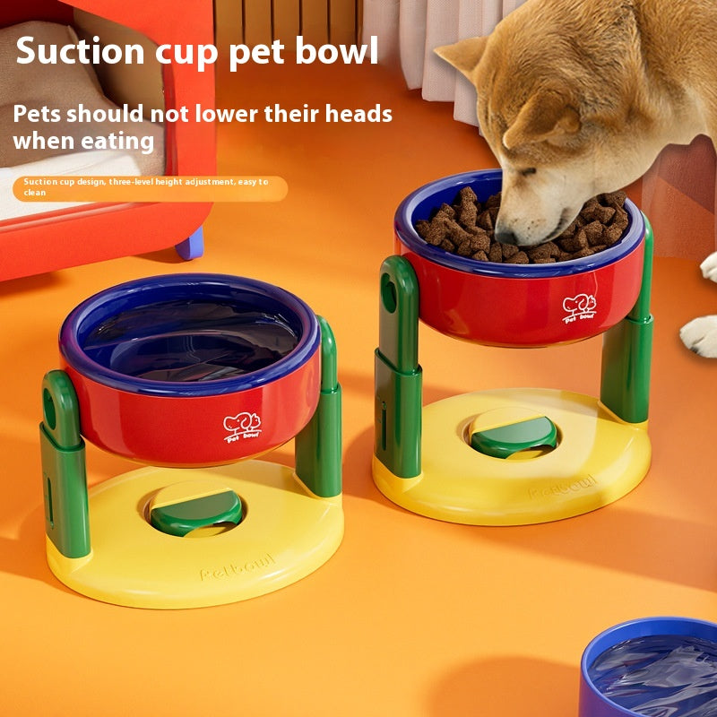 Suction Cup Pet Bowl Adjustable Lifting