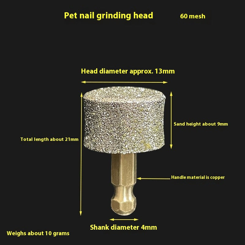 Diamond Pet Nail Grinding Head