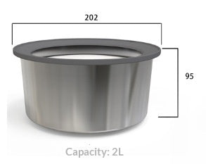 Pet Stainless Steel Water Bowl 2L No-Mess Floating Water Bowl