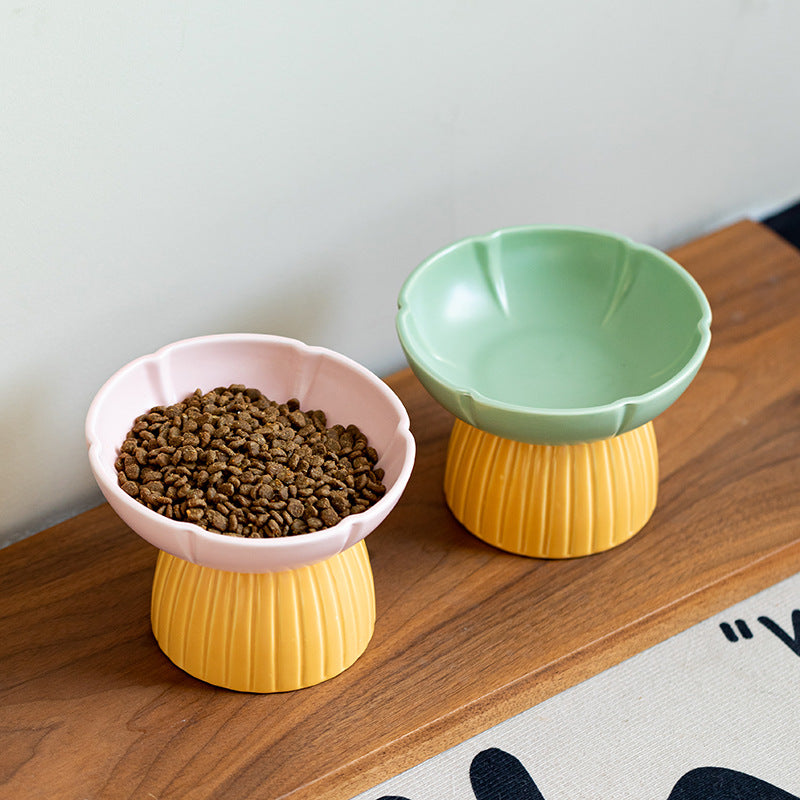 Candy Color Ceramic Cat Bowl