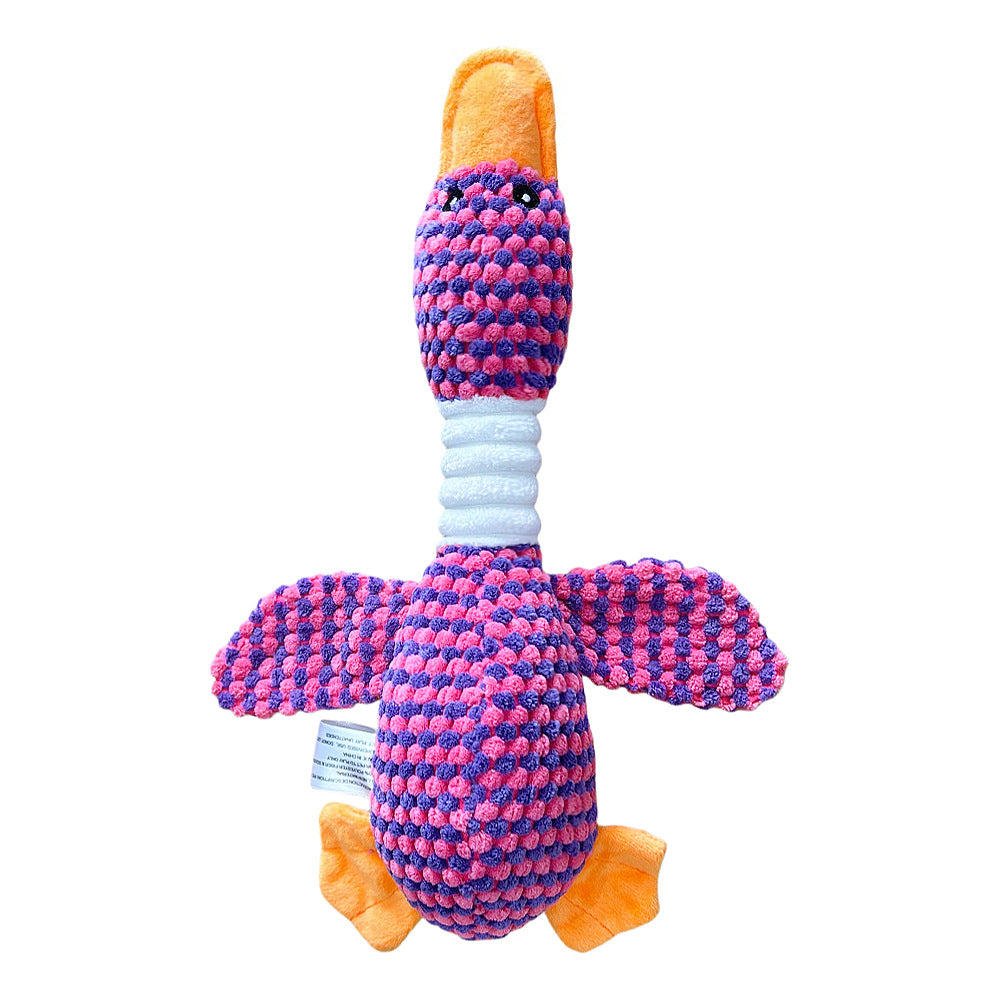 Dog Toys For Aggressive Chewers, Duck Plush Squeaky Crinkle Chew Toy For Puppies And Small Medium Large Dogs, Interactive Teething Toys To R
