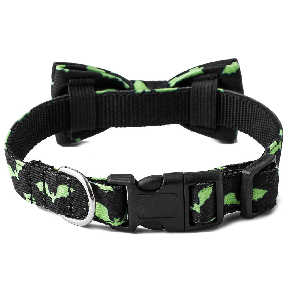 Skull Bat Ghost Eye Dog Collar
