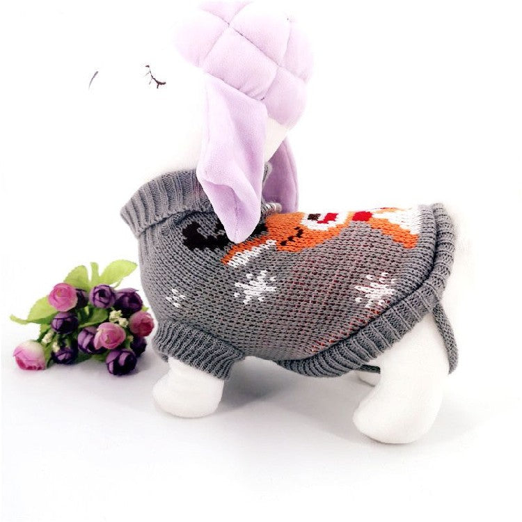 Christmas Knitted Turtleneck Pet Sweater