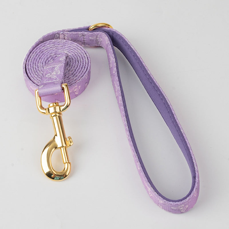 Extra-Large Butterfly Dog Collar Leash Set