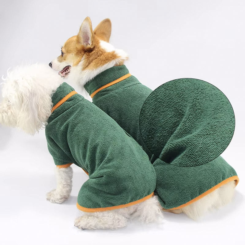 Quick-Drying Microfiber Dog Bathrobe Towel
