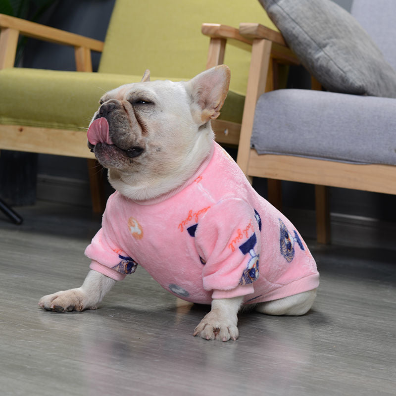 Fashion French Plush Dog Pajamas