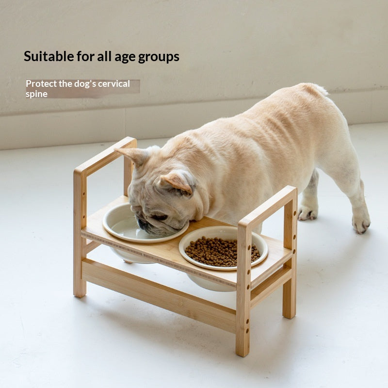 Cross-Border Ceramic Large-Capacity Dog Bowl Feeder