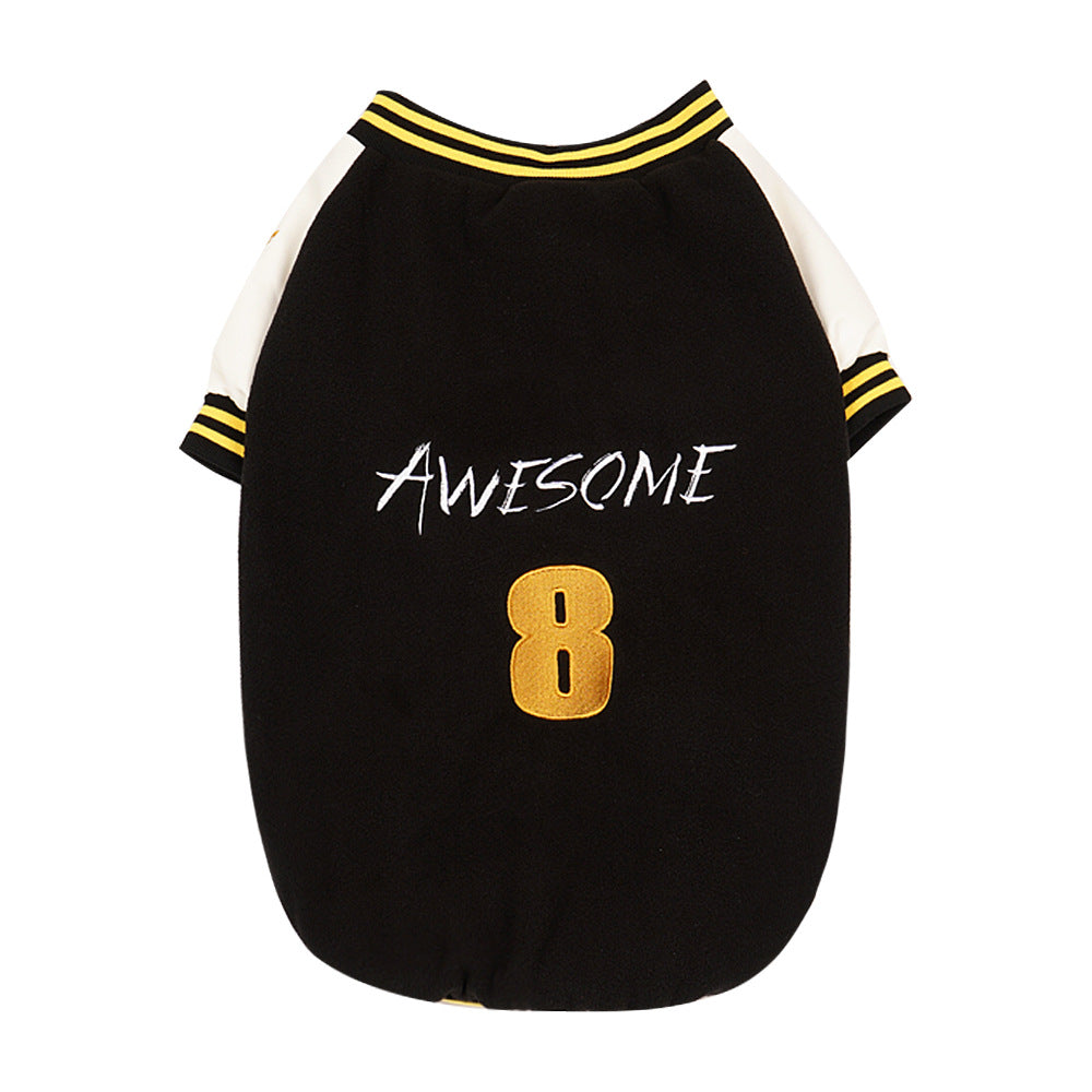 Medium Dog Clothes Baseball Sweater