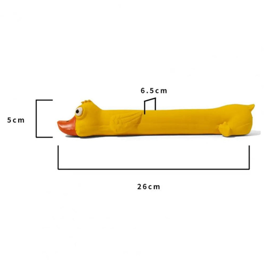 Squeaky Yellow Duck Dental Dog Toy