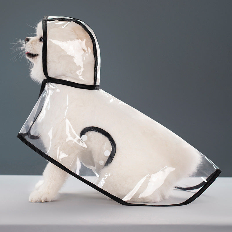 Transparent Plastic Dog Raincoat