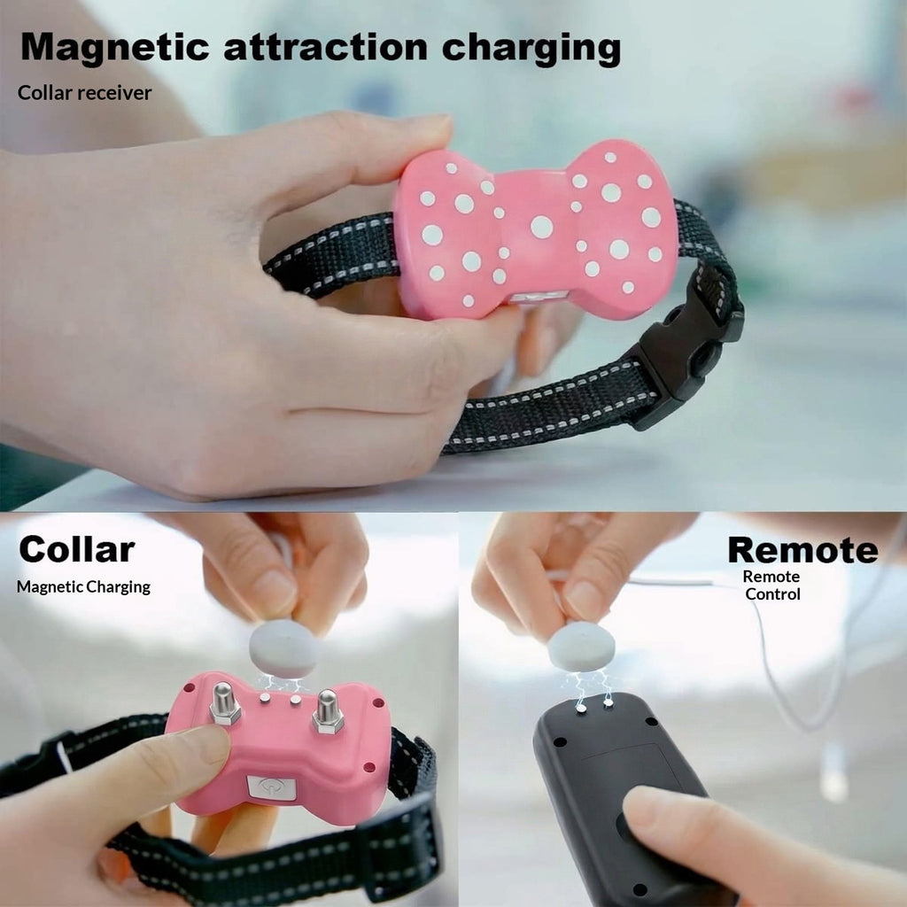 Electric-Shock Remote Dog Training Device Rechargeable Waterproof Long Range Ultrasonic Bark Control Collar
