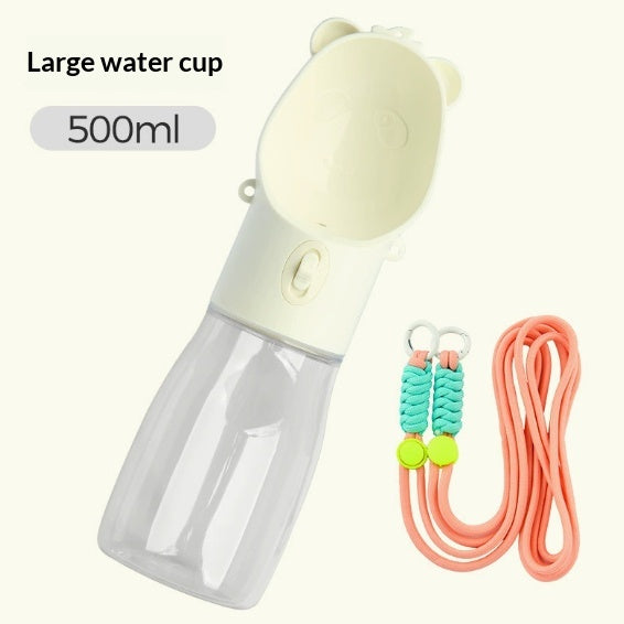 Pet Water Cup Portable Water Bottle Outdoor Dog Drinking Fountain, Feeding And Storage Bowl