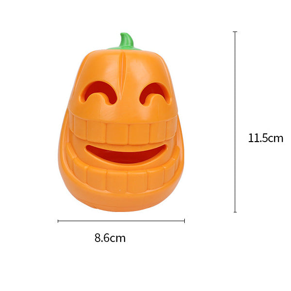 Interactive Dog Chew Toy Halloween Pumpkin Shaped, Treat-Dispensing Funnel Toy For All Breed Sizes, Durable Thermoplastic Rubber Pet Puzzle