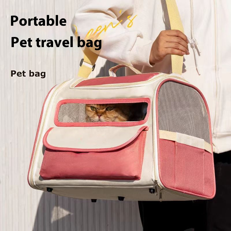 See Through Breathable Large Capacity Out Portable Pet Bag Foldable