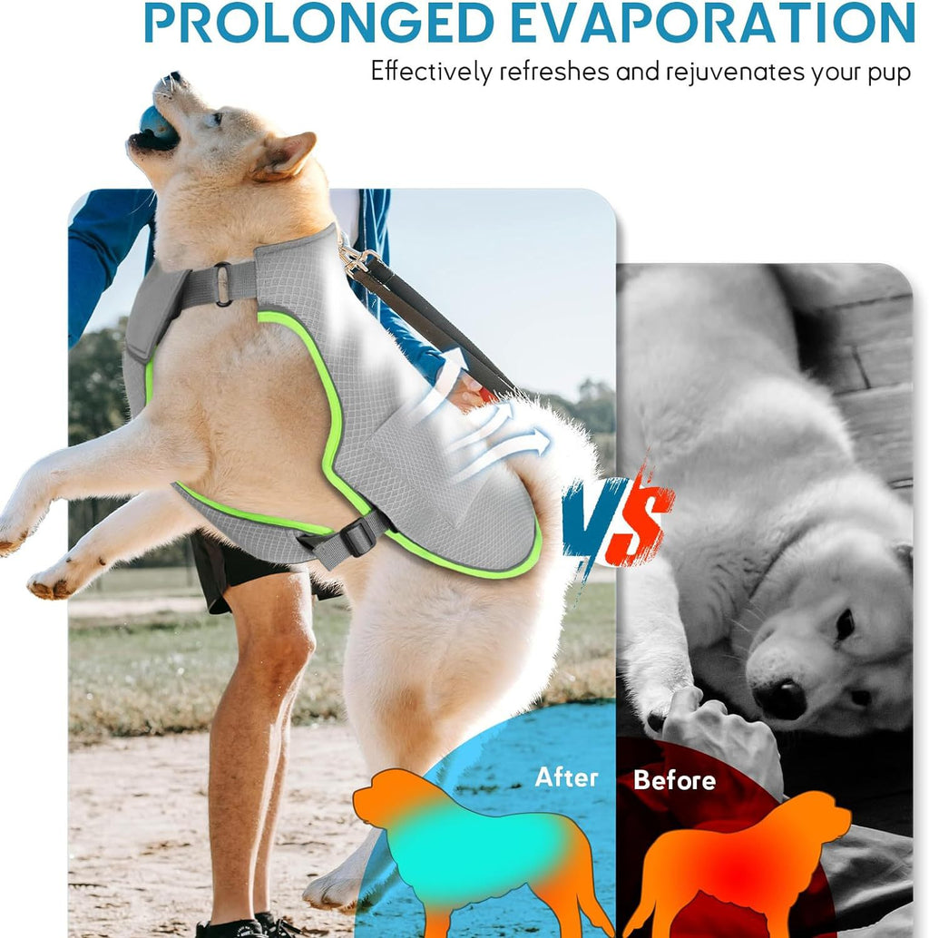 Reflective Cooling Dog Vest with Ice Packs
