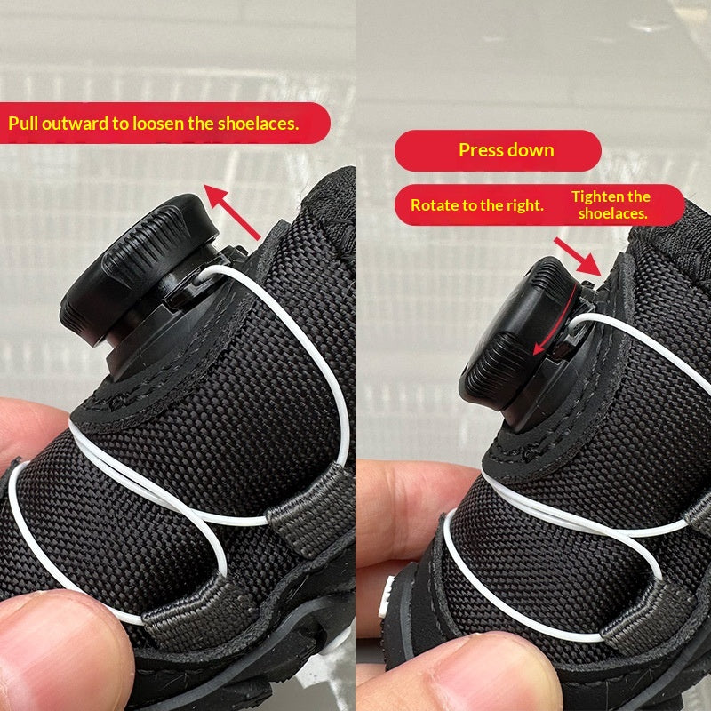 Cotton-Padded Button Dog Shoes
