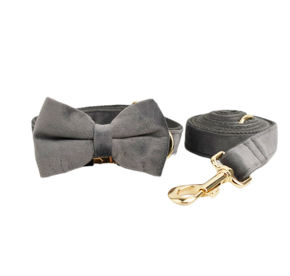 Velvet Pet Collar Traction Rope