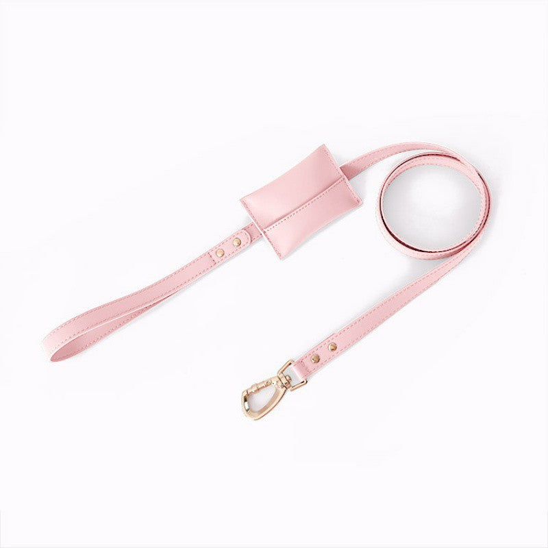 Small Dog Soft Leather Pet Box Leash