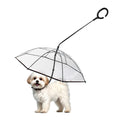 Dog Umbrella Small Breed, Clear Dog Umbrella Leash For Small Dogs, Keeps Dogs Dry Walking Rain, Doggie Rain Umbrella With Adjustable Leash,