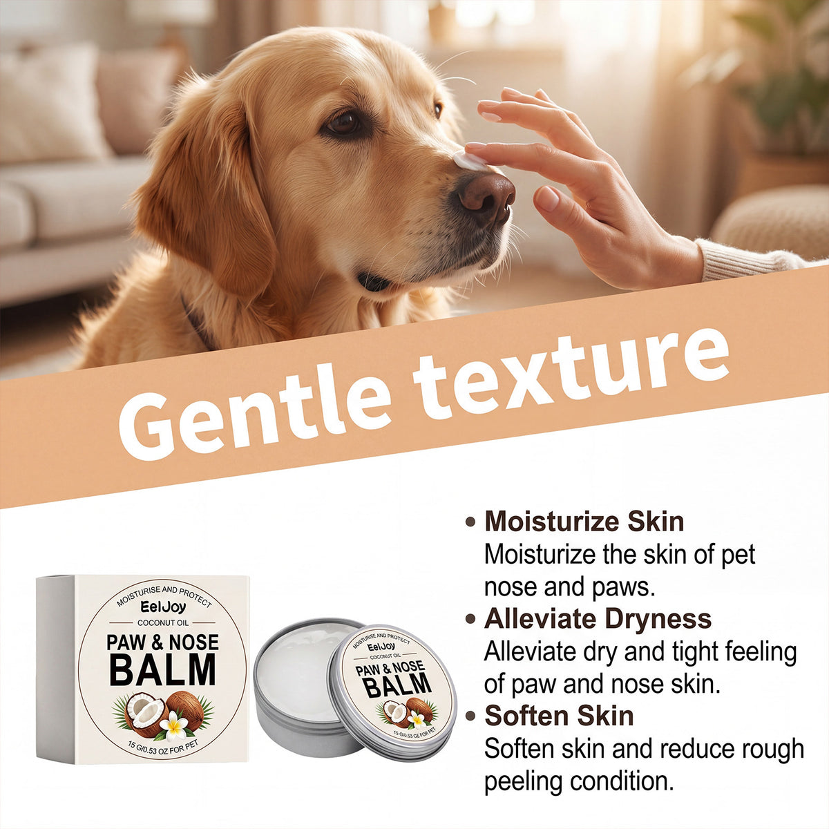 Eeljoy Pet Paw And Nose Care Wax Pet Paw And Nose Moisturizing And Nourishing Cream For Daily Dry And Cracked Care