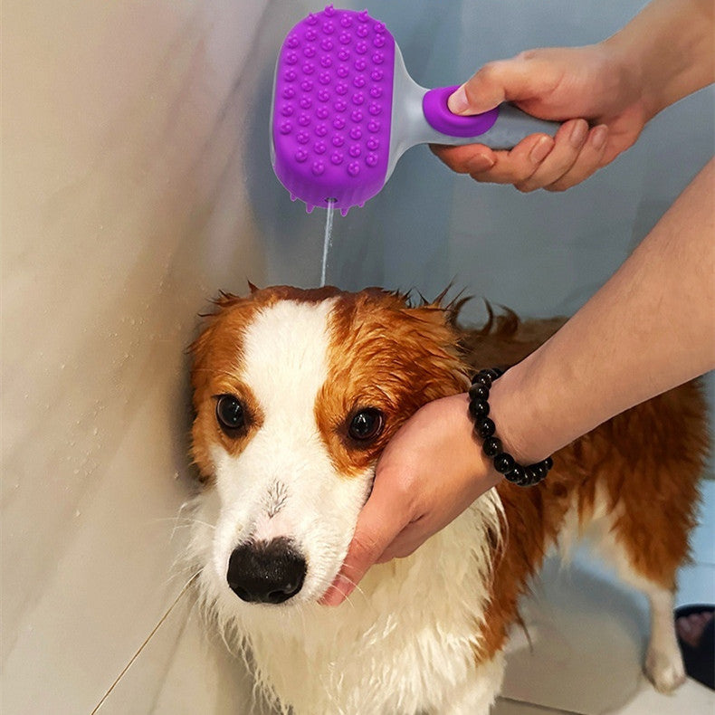 Silicone Dog Bath Brush For Hair Cleaning