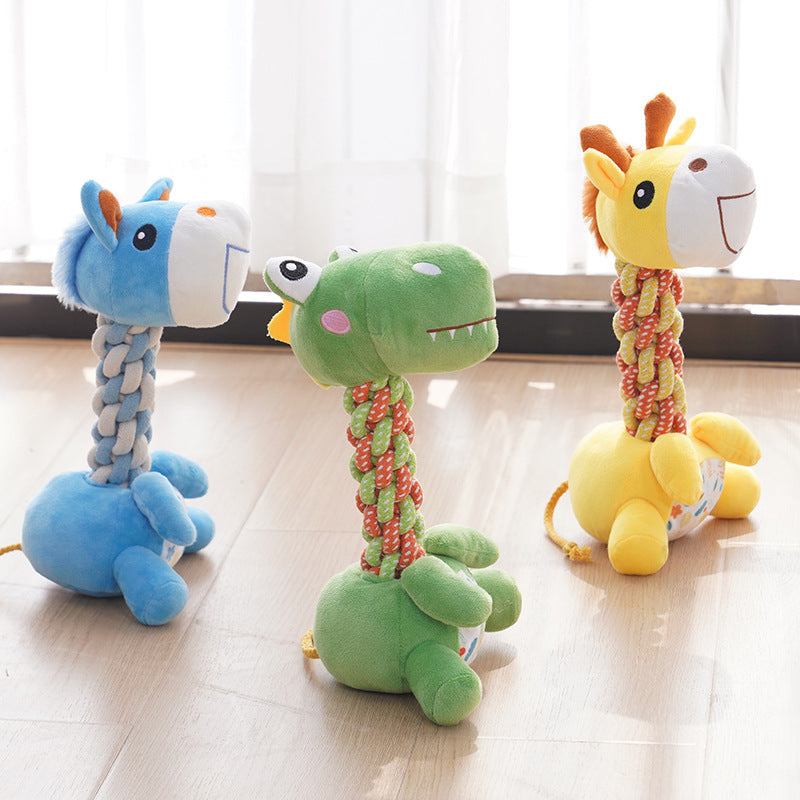 Dog Anti-Stuffy Bite-Resistant Bends And Hitches Plush Toy
