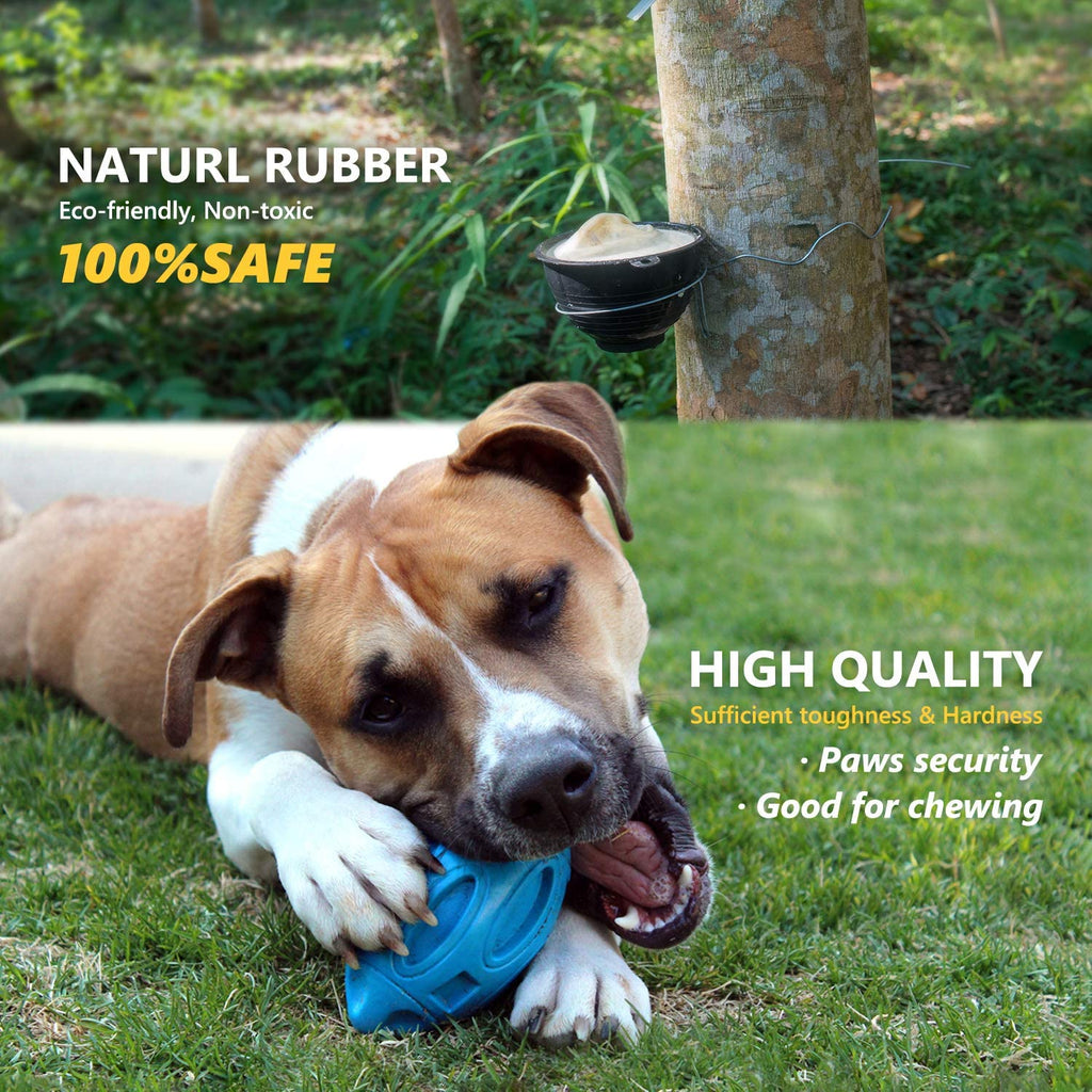 Rubber Squeaky Rugby Dog Toy