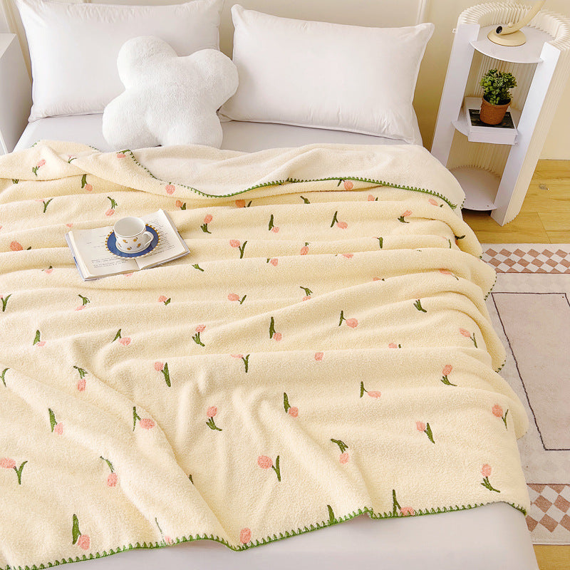 Office Nap Multifunctional Lambswool Shawl Blanket