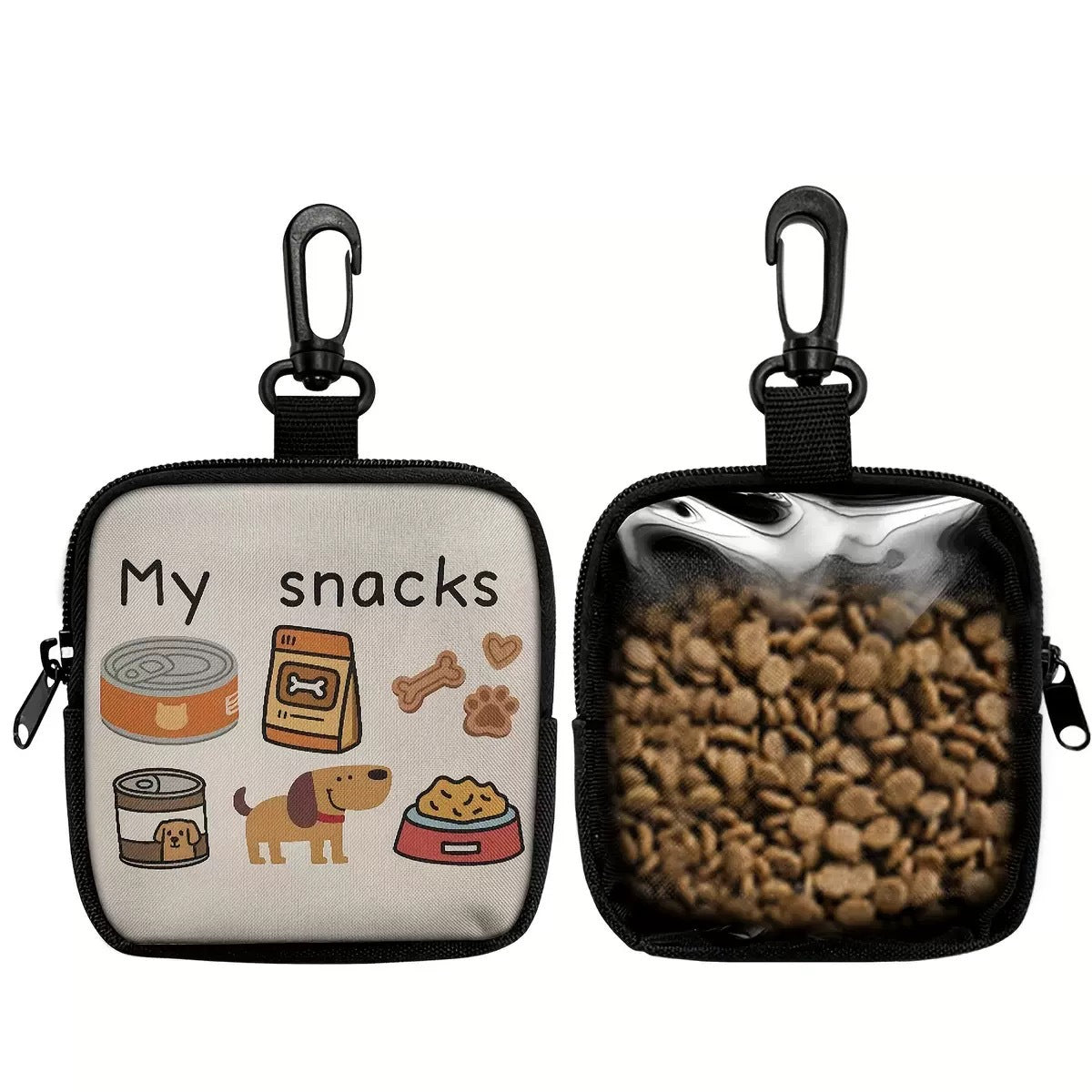 Cartoon-Print Portable Pet Treat Bag