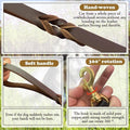 Genuine Leather Dog Leash Heavy Duty Pet Walking Lead With Ergonomic Non-Slip Handle For Medium And Large Breeds