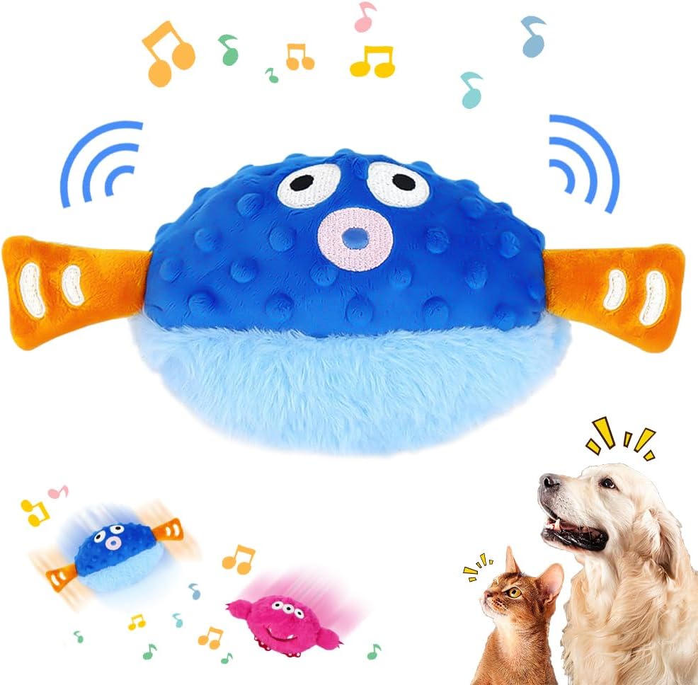 Active Moving Pet Plush Toy With Sounds Interactive Dog Toys Chargable Squeaky Moving Dog Toy Puppy Toys To Keep Them Busy For Boredom Dogs