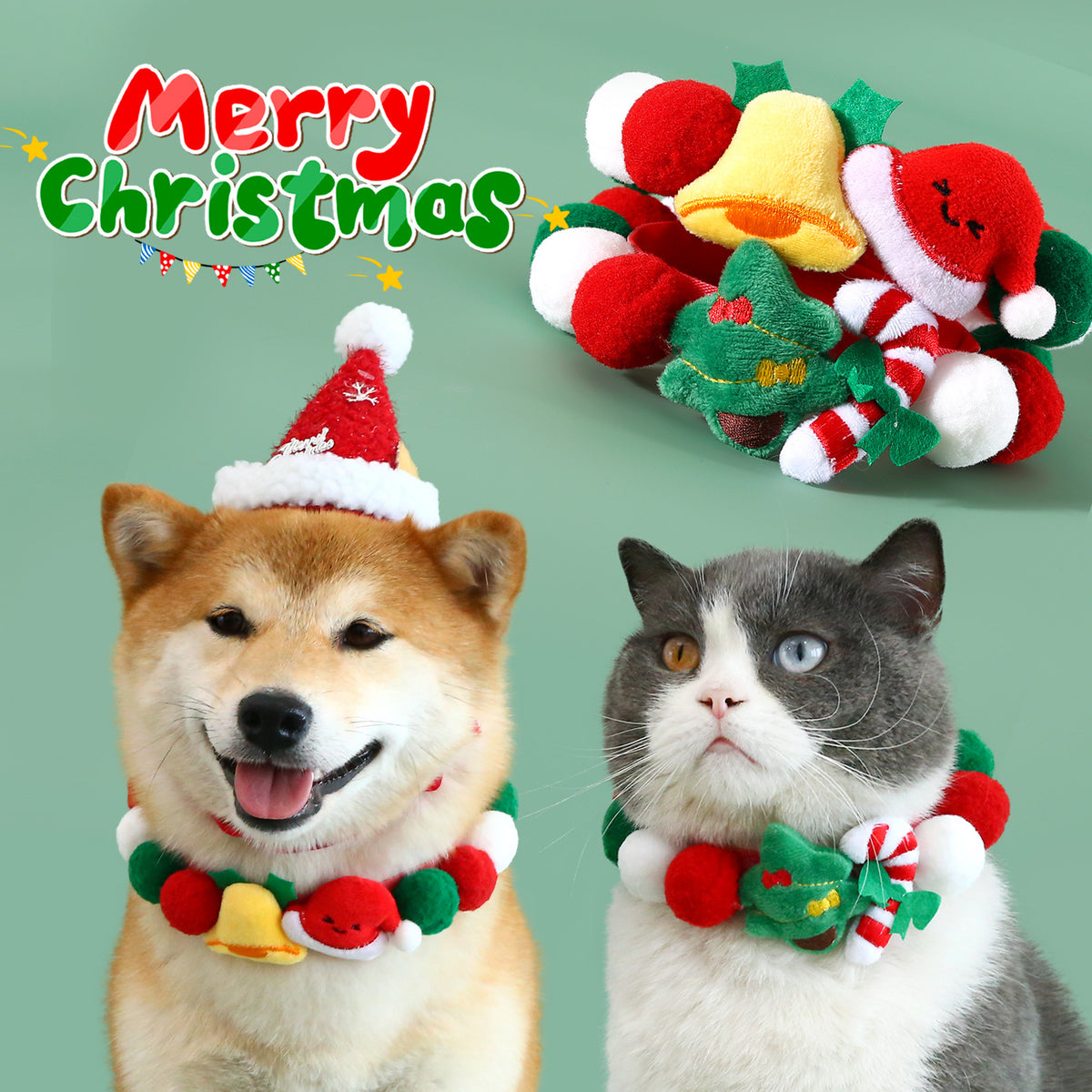 Christmas Series Pet Ball Collar