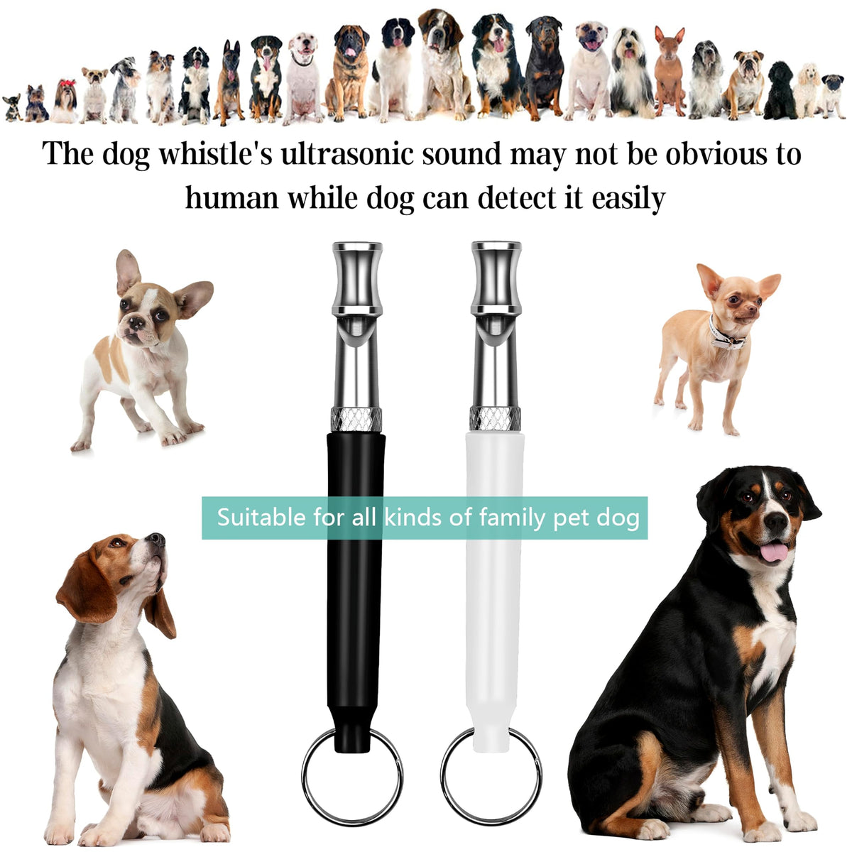 Adjustable Dog Training Whistle Two-Pack